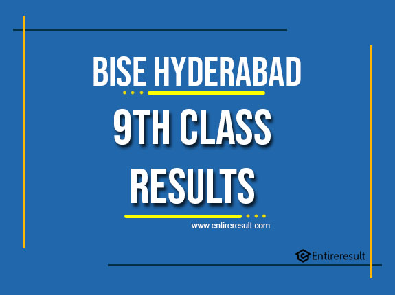 BISE Hyderabad 9th Class Result