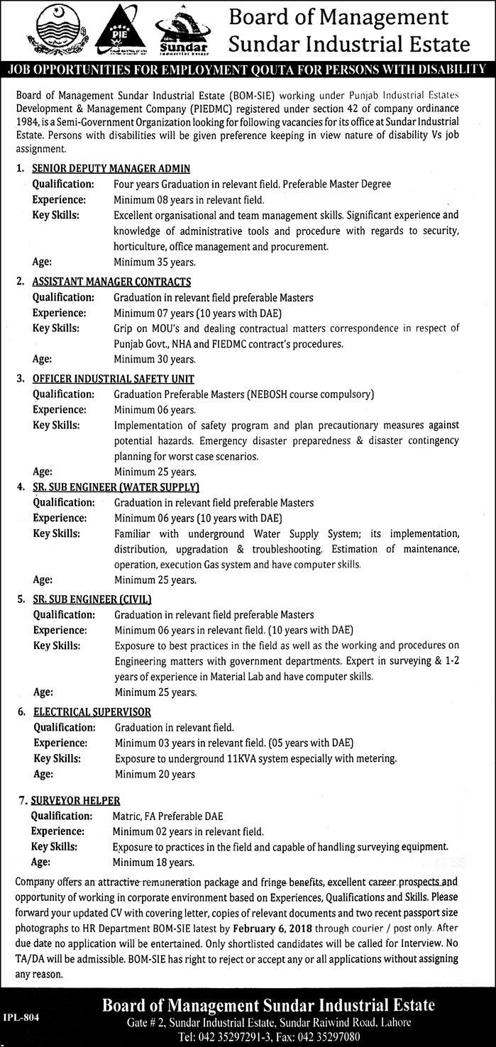 Board of Management Sundar Industrial Estate Jobs 2022