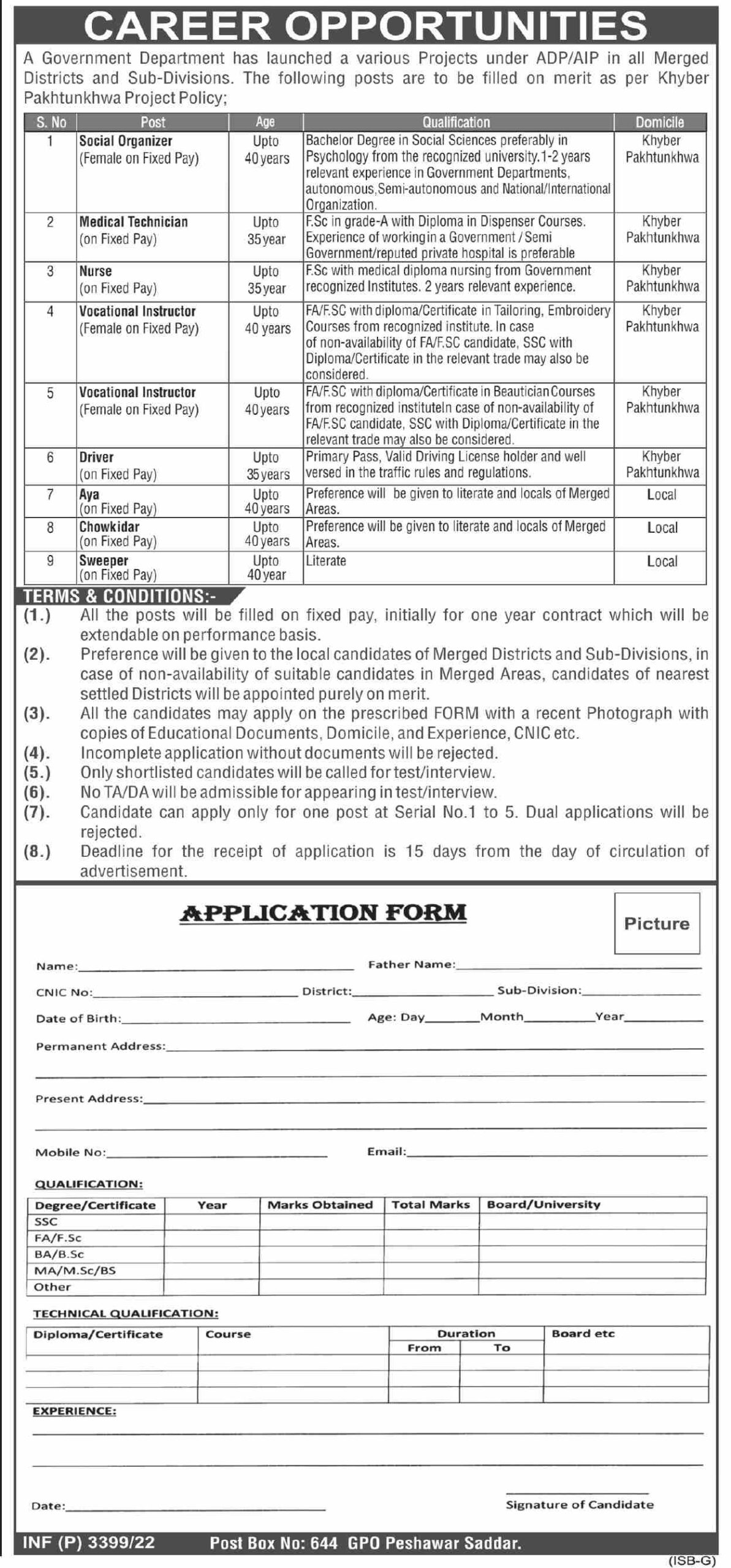 National Organization Jobs 2022 in Health Projects in KPK / PO Box 118