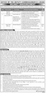 Deputy Commissioner Office Peshawar Jobs 2022 / Fill Online Form