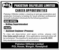 Pakistan Oilfields Limited POL Jobs 2022 / Apply at Jobs.pakoil.com.pk