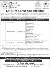 Minhaj University Lahore MUL Jobs 2022 / www.mul.edu.pk