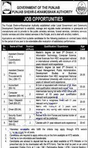 Punjab Shehr-e-Khamoshan Authority Jobs 2022 by NTS