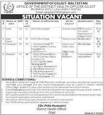 Government Class IV Jobs in Gilgit at Health Department