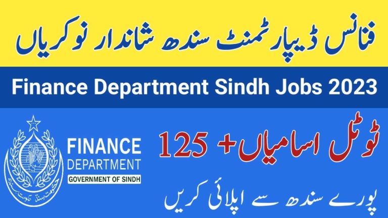 Sindh Finance Department Jobs 2023- Download Application Form